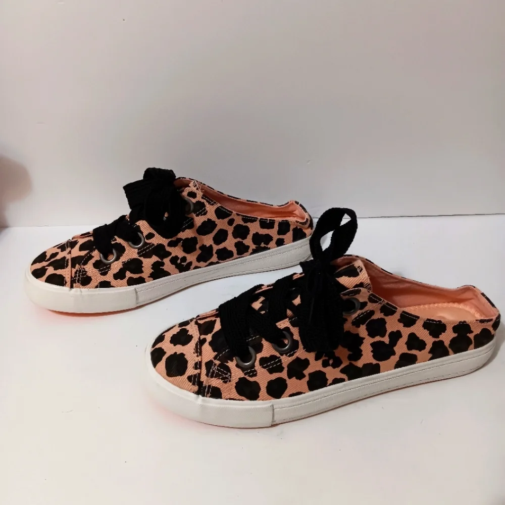 Rocket Dog ATHENA SAFARI Pink Leopard Spots Sneaker Mule size 10‎